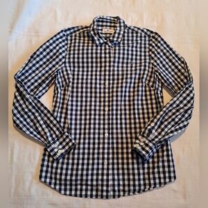 Vineyard Vines women's size 8 semi fitted navy & white check, EUC